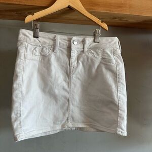 White Denim Mini Skirt 24